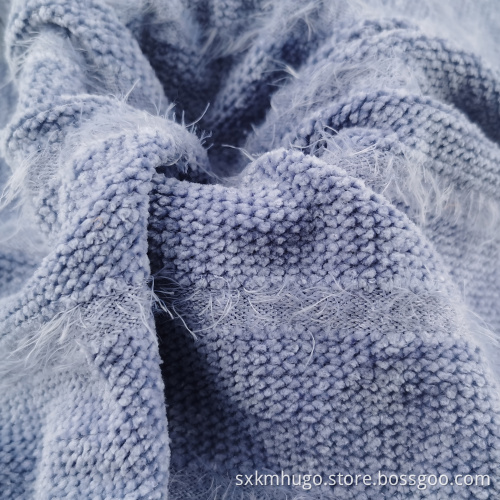 Polyester Velvet Warp Knitted Stretch Velvet Corduroy Fabric